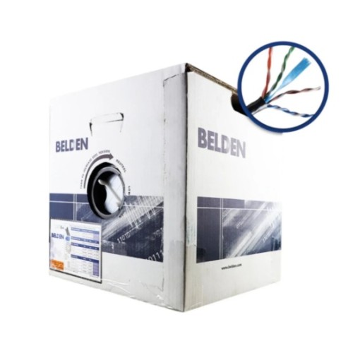 Bobina Belden Cable Cat6+ 2412 para red NEGRO, 305 m