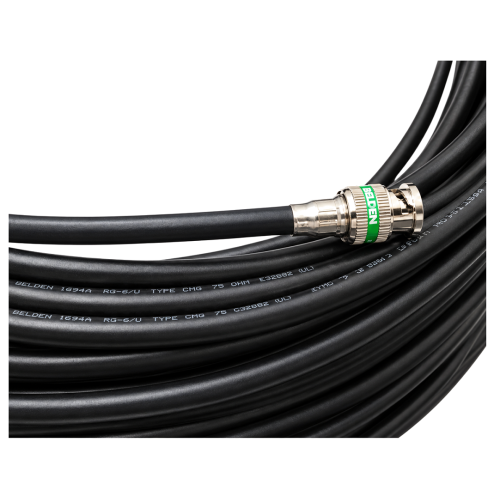 Jumper Belden 1694A BNC a BNC Cable Coaxial SDI/HD-SDI RG6 75 Ohm 6G-SDI de 60 m