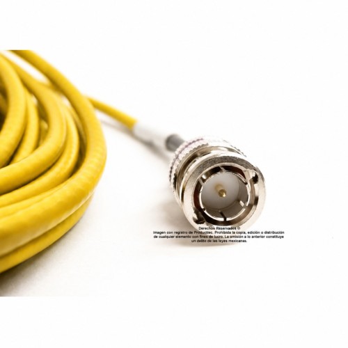 Jumper Amarillo Belden 1855A BNC a BNC Cable Coaxial SDI Mini RG-59 75 Ohm 6Gbs de 0.5 m