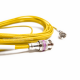 Jumper Amarillo Belden 1855A BNC a BNC Cable Coaxial SDI Mini RG-59 75 Ohm 6Gbs de 0.5 m