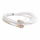 Jumper Blanco Belden 1855A BNC a BNC Cable Coaxial SDI Mini RG-59 75 Ohm 6Gbs de 0.5 m