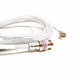 Jumper Blanco Belden 1855A BNC a BNC Cable Coaxial SDI Mini RG-59 75 Ohm 6Gbs de 0.5 m