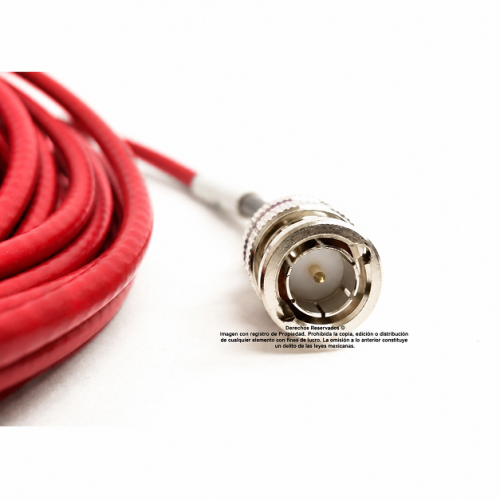 Jumper Rojo Belden 1855A BNC a BNC Cable Coaxial SDI Mini RG-59 75 Ohm 6Gbs de 0.5 m