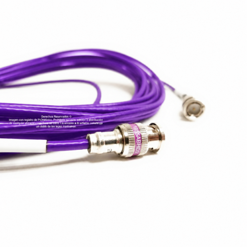 Jumper Violeta Belden 1855A BNC a BNC Cable Coaxial SDI Mini RG-59 75 Ohm 6Gbs de 0.5 m