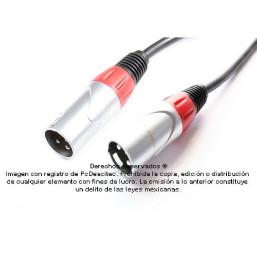 Cable para Micrófono Balanceado XLR macho a macho SoundKing de 5 m