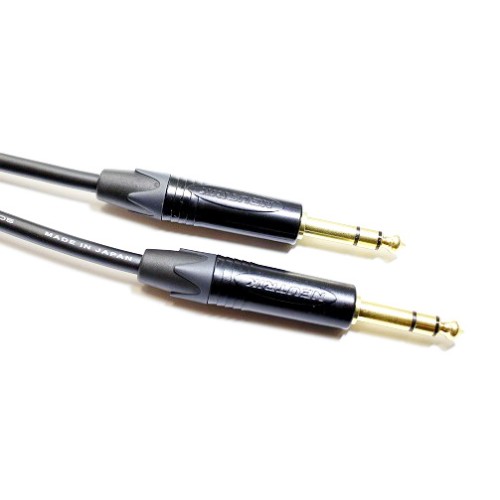 Cable estéreo TRS a TRS 6.3 mm Canare - Neutrik en oro grado estudio de 20 m