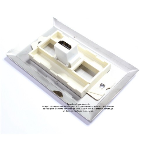 Placa Tapa HDMI 4k en Acero Inoxidable Placa Tapa HDMI 4k en Acero Inoxidable