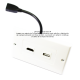 Placa Tapa Decora HDMI 4k pigtail + USB 2.0 en ABS Placa Tapa Decora HDMI 4k pigtail + USB 2.0 en ABS