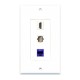 Placa Tapa Decora HDMI 4k + USB 2.0 + RJ45 Cat6 en ABS