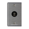 Placa Tapa doble USB 2.0 pigtail en Acero Inoxidable