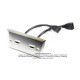 Placa Tapa doble HDMI 4k pigtail en Acero Inoxidable