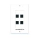 Placa Tapa Decora 4 Jacks RJ45 Cat6A en ABS