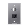 Placa Tapa USB de carga + contacto eléctrico en Aluminio
