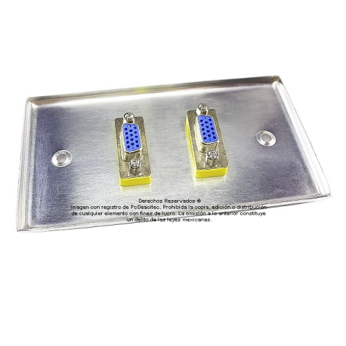Placa Tapa doble VGA en Aluminio Placa Tapa doble VGA en Aluminio