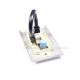 Placa Tapa HDMI 4k pigtail con Interruptor Push ON/OFF en Acero Inoxidable