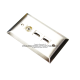 Placa Tapa doble HDMI 4k + audio Jack 3.5 mm en Acero Inoxidable