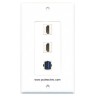 Placa Tapa Decora 2 HDMI 4k pigtail + USB 3.0 en ABS