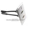 Placa Tapa doble HDMI 4k pigtail en Aluminio