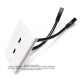 Placa Tapa Decora doble pigtail HDMI 4k en ABS