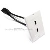 Placa Tapa Decora doble pigtail HDMI 4k en ABS