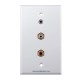 Placa Tapa Jack 3.5 mm + RCA R/L en ABS