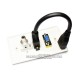 Placa Tapa VGA + HDMI 4k pigtail + Audio Jack 3.5 mm rasante en ABS
