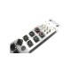 Tablero Panel 2U para rack, 20 puertos chasis tipo Neutrik XLR / Speakon / D + 6 puertos 1/4 + DSUB  + toma eléctrica 