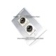 Placa Tapa XLR Canon doble macho a soldable en Aluminio Placa Tapa XLR Canon doble macho a soldable en Aluminio