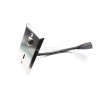 Placa Tapa HDMI 4k pigtail con Interruptor Push ON/OFF en Acero Inoxidable