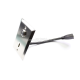 Placa Tapa HDMI 4k pigtail con Interruptor Push ON/OFF en Acero Inoxidable