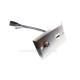Placa Tapa HDMI 4k pigtail con Interruptor Push ON/OFF en Acero Inoxidable