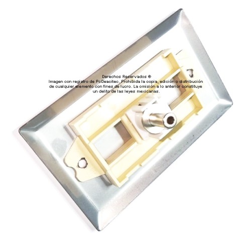 Placa Tapa Audio Jack 3.5 mm en Acero Inoxidable Placa Tapa Audio Jack 3.5 mm en Acero Inoxidable