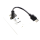 Placa Tapa USB 2.0 pigtail + Jack RJ45 Cat6 en ABS