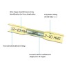 Conector para unión por crimpado termorretráctil, grado marino 12-10 AWG Amarillo