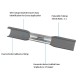 Conector para unión por crimpado termorretráctil, grado marino 14-12 AWG Negro