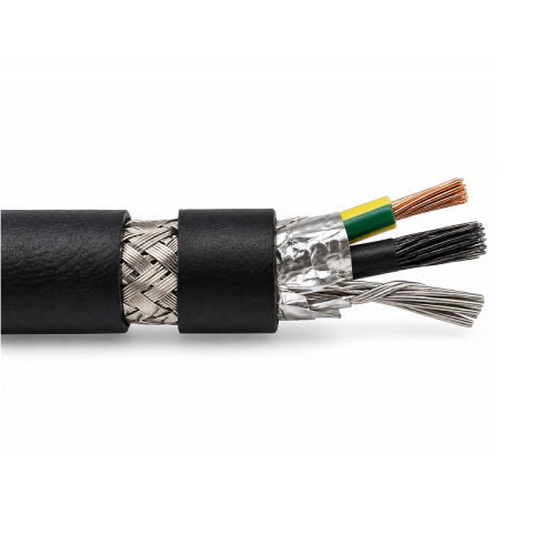 Cable Control Blindado Mylar + Malla UNZERK TR 606 CY TC-ER, 600 V, flexible, 2Gx1 mm² ~ 18 AWG