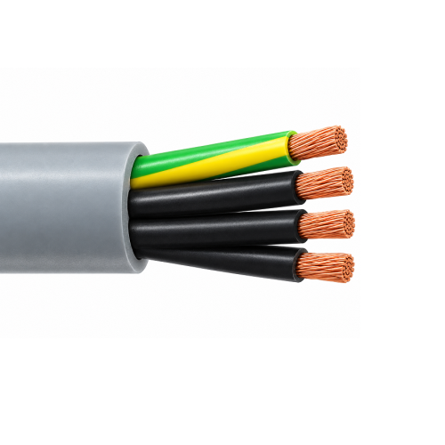 Cable de Control Flexible UNZERK YSLY - JZ, 3G x 6 mm² ~ 10 AWG, 300/500 V, Gris, venta por metro