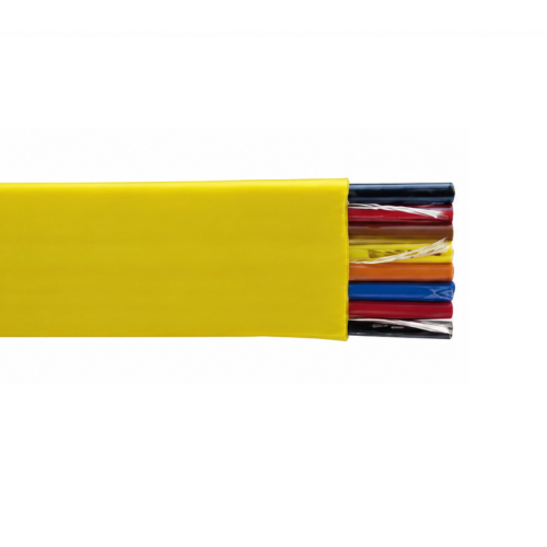 Cable Plano Festoon para enrollamiento en grúas UNSERKABEL Festoon Yellow 8x16 AWG