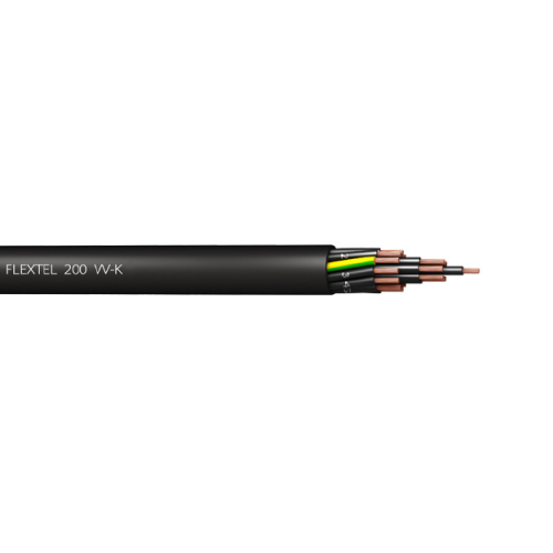 Cable flexible de control UNSERKABEL FLEXTEL 200 VV-K 0,6/1 kV, 10x1.5 mm² ~ 16 AWG