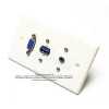 Placa Tapa VGA + USB 3.0 + Audio Jack 3.5 mm con opresores en ABS