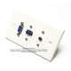 Placa Tapa VGA + USB 3.0 + Audio Jack 3.5 mm con opresores en ABS