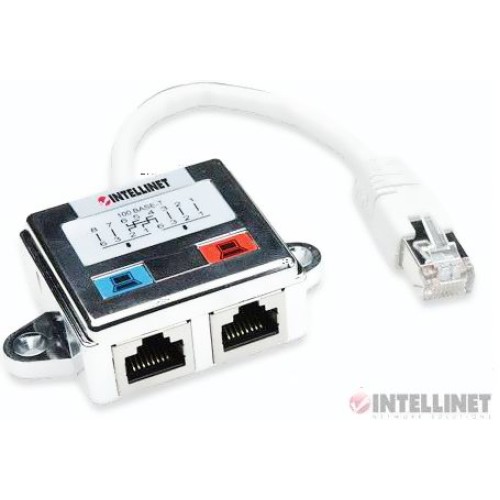 Switch para Red 1x2. Distribuidor Dual RJ45 Cat5 Blindado 