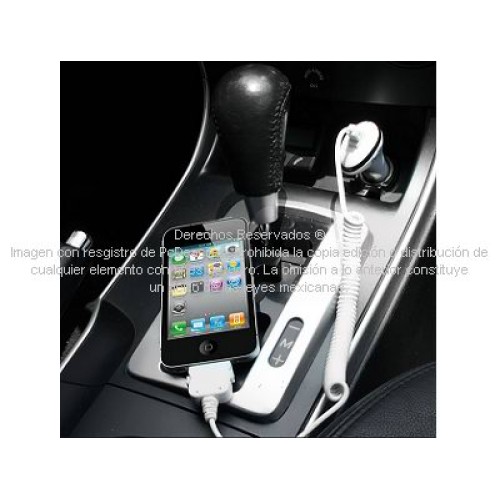 Cargador para coche a conector 30 pin para equipos Apple iPod, iPhone