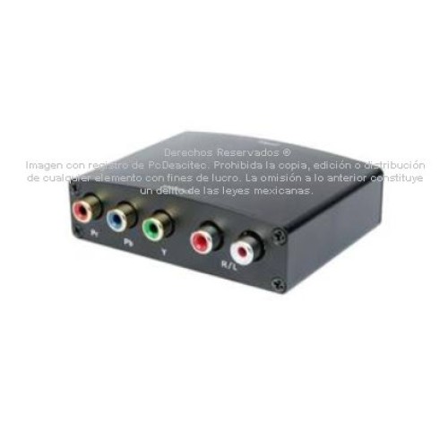Convertidor HDMI a RGB (Y,PB,Pr) + Audio RCA R+L