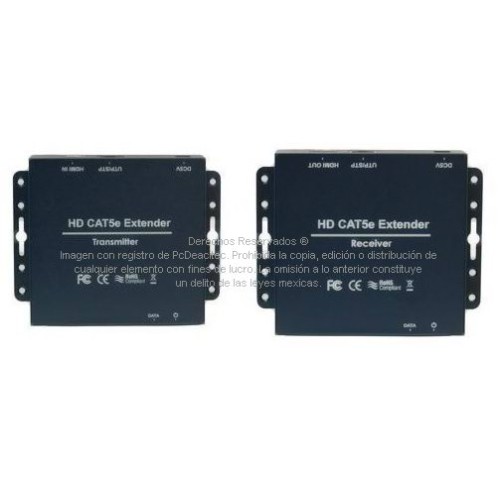 Extensor HDMI vía Cat5e o Cat6 hasta 100 m Extensor HDMI vía Cat5e o Cat6 hasta 100 m