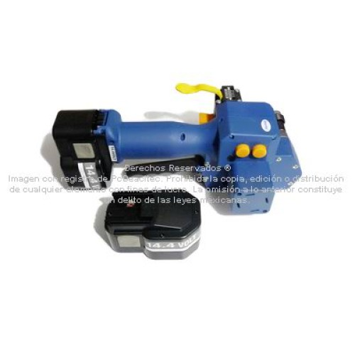 Flejadora Portátil Semi Automática, fleje PET y PP, 2 baterías y cargador