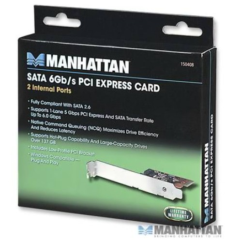 Tarjeta SATA 6 Gbs PCI Express 2 puertos internos Tarjeta SATA 6 Gbs PCI Express 2 puertos internos