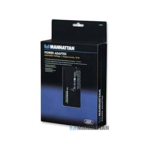 Cargador para laptop, ajustable, 7 niveles de salida, 70 W