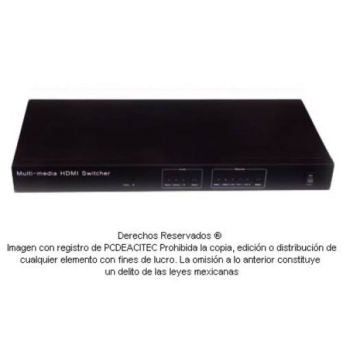 Switch de video HDMI, DVI, RGB, Toslink y RL con control remoto