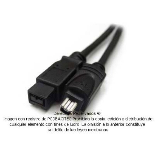 Cable FireWire 800 a 400 de 9 a 4 pines 3.0 m 